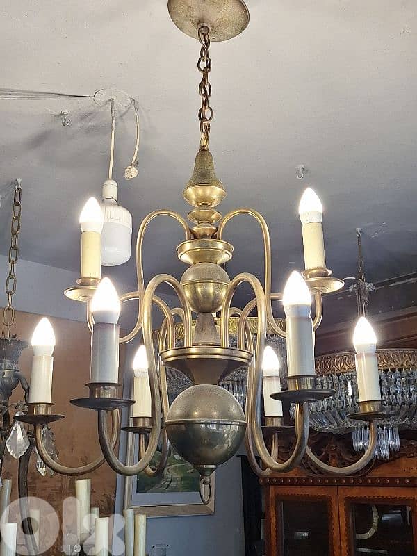 bronze antique flemish chandelier 0