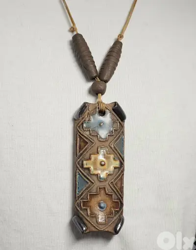 10$ handmade ceramic pendant necklace