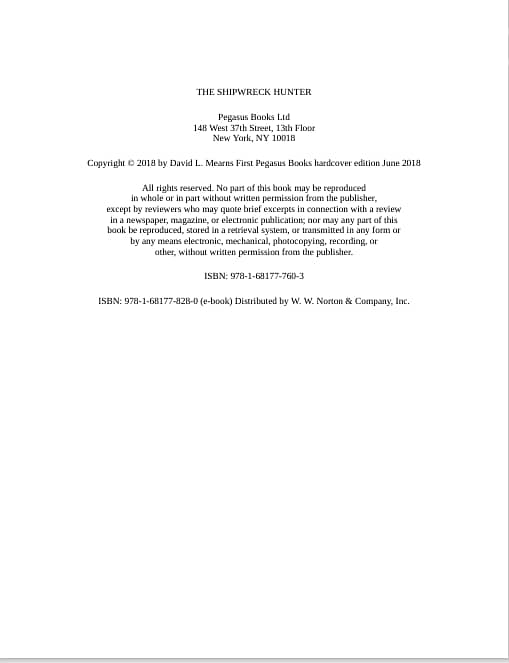 The Shipwreck Hunter By DAVID L. MEARNS (eBook) 9