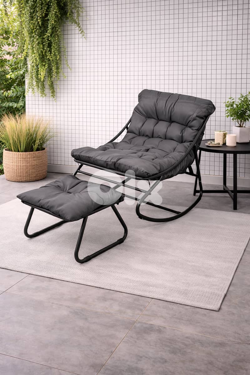 Zen Rocking Chair & Ottoman Set 0