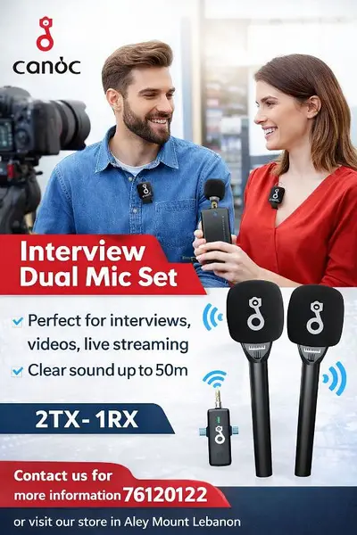 Candc Interview Dual Microphone 2TX + 1RX Candc Interview Dual Microphone 2TX + 1RX