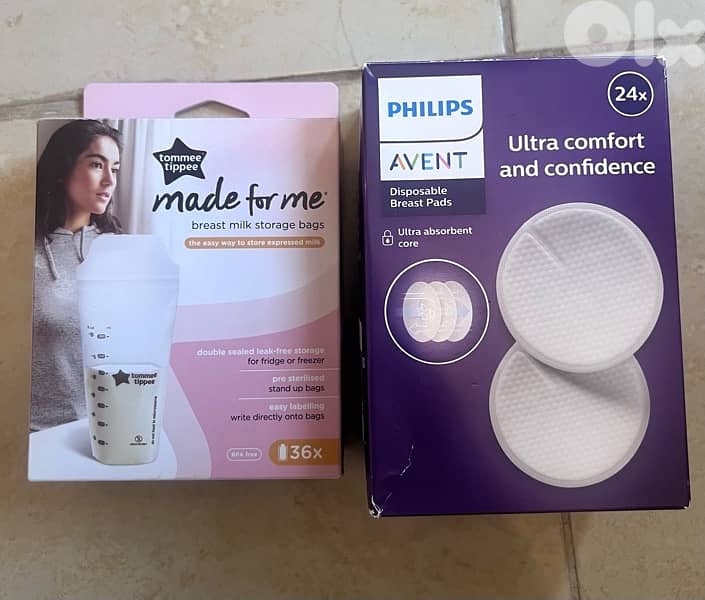 Tommee Tippee In-Bra Wearable Breast Pump + breast milk storage bags 2