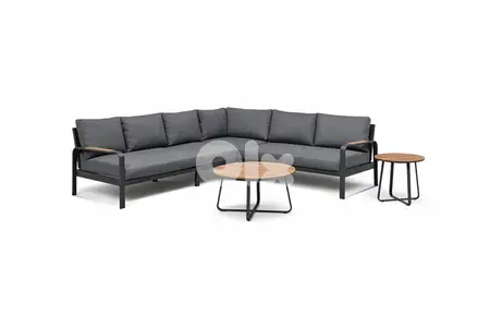 Luxury L-Shaped Charcoal Lounge Suite