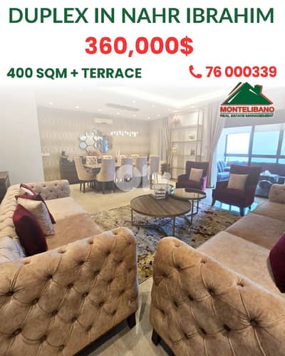 400 sqm Duplex For Sale in Nahr Ibrahim نهر ابراهيم with Terrace
