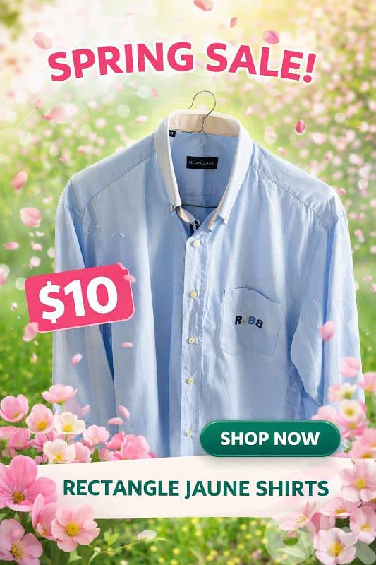 Shirt Rectangle Jaune قميص 0