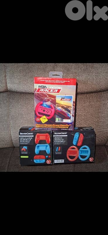 Nintendo Switch racing bundle (game + accessories) 0