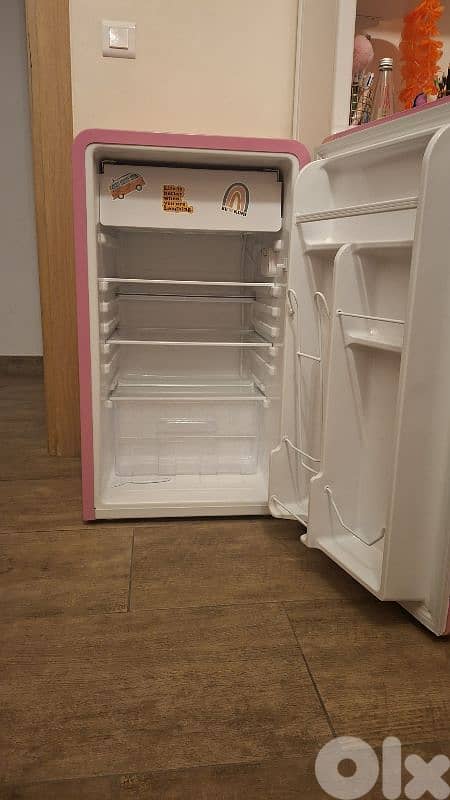 mini Fridge with stickers 0