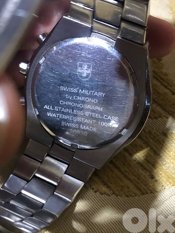 SWISS MILITARY BY CHRONO CHRONOGRAPH SWITZERLAND ORIGINAL 100 METER 44 7