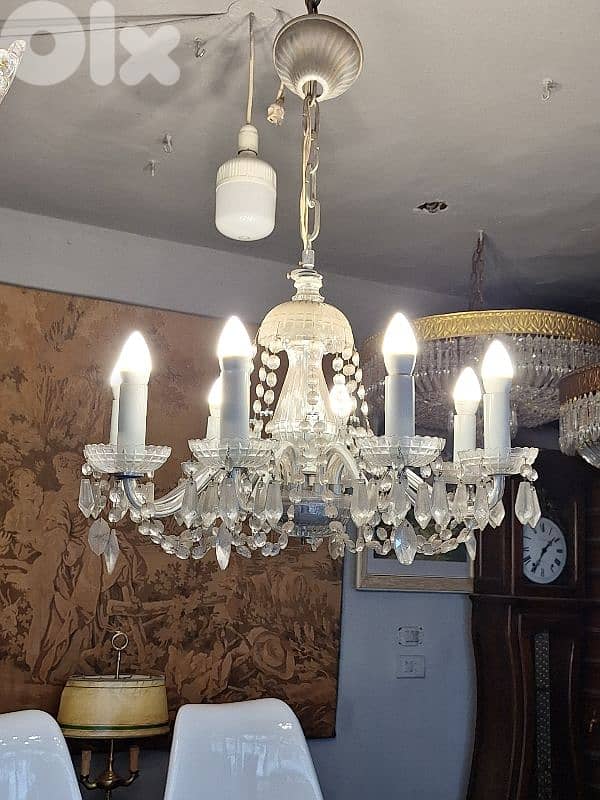 antique czech crystal chandelier 0