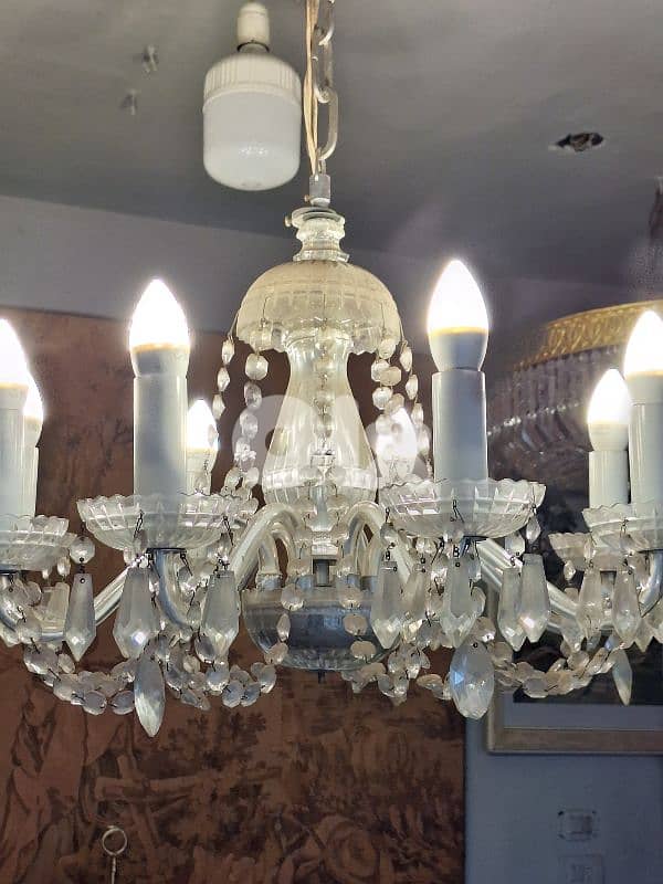antique czech crystal chandelier 1