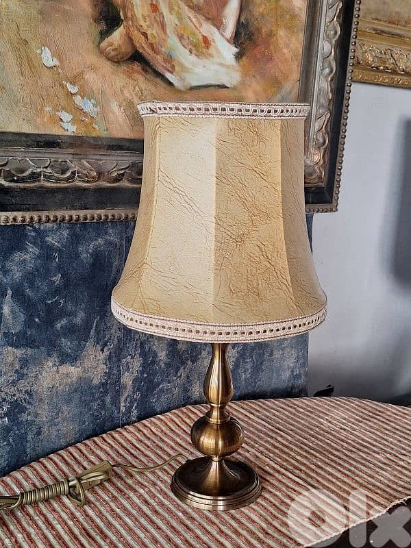 english leather and brass lamp 3