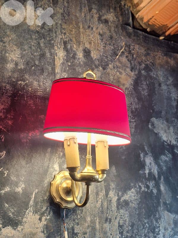 pair of brass french wall lights 0