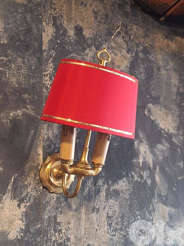 pair of brass french wall lights 2