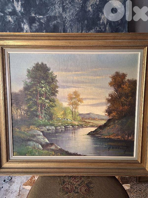 antique handpainted oilpainting 1