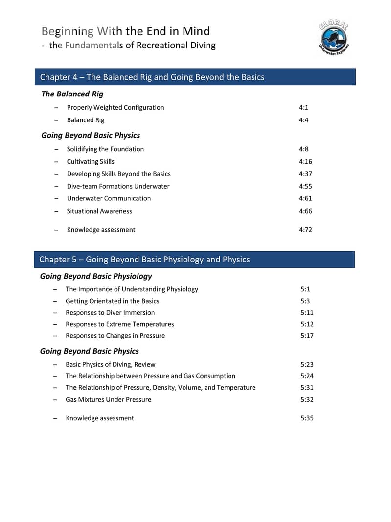 GUE THE FUNDAMENTALS OF RECREATIONAL DIVING 7