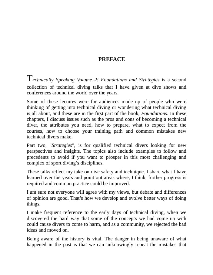 Technically Speaking Technical Diving Volume2 Foundations & Strategies 2
