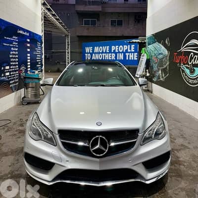 Mercedes-Benz E 250 coupe 2014 silver/red