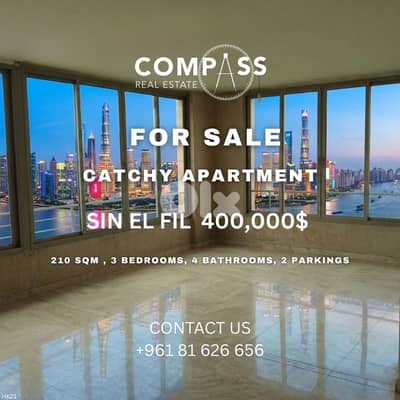 Super catchy apartment for sale in luxurious tower in sin el fil Super catchy apartment for sale in luxurious tower in sin el fil