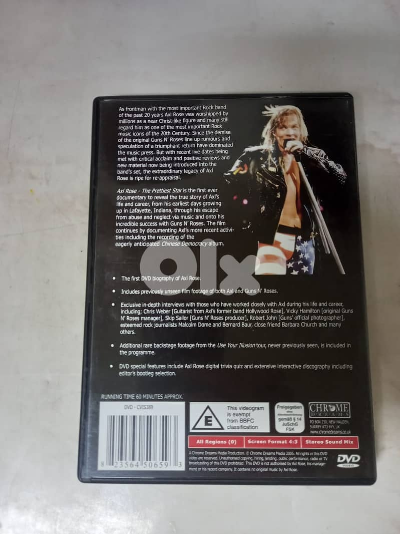 Axl Rose (guns n roses)- The Prettiest Star (DVD, 2005) 2