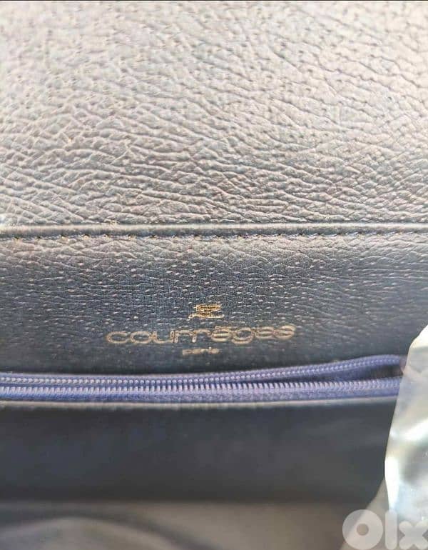 Courrèges Blue Leather handbag for less than half price 4