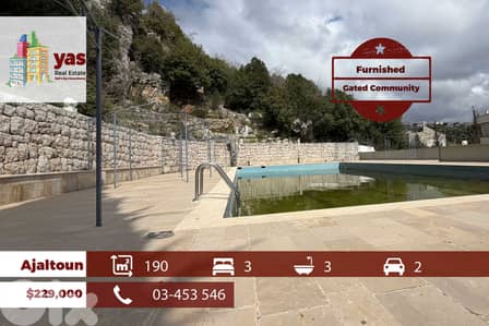 Ajaltoun 190m2 | Furnished | Gated Community | Quiet Street | EL/DA Ajaltoun 190m2 | Furnished | Gated Community | Quiet Street | EL/DA
