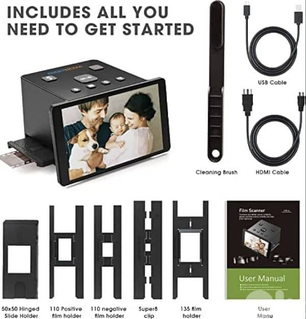 DIGITNOW Slide Scanner & Slide Viewer with a large 5” LCD 22MP 1