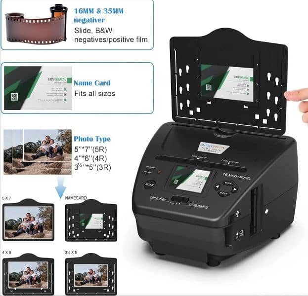 DIGITNOW Film/Photo Scanner 2.4" LCD Converts Slides & Negatives film 2