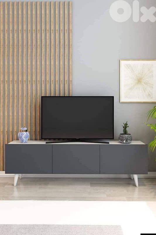 New TV Table Colour white & grey High Quality 0