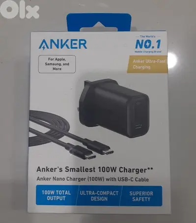 Anker Nano charger(100w) with  usb-c cable