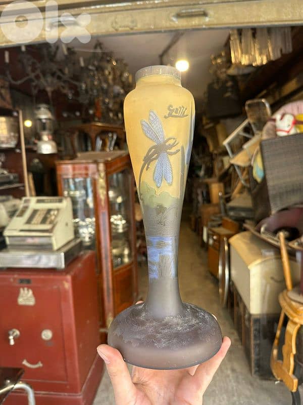 vase emile galle big size 33cm original galle flower 4