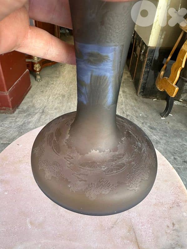 vase emile galle big size 33cm original galle flower 5