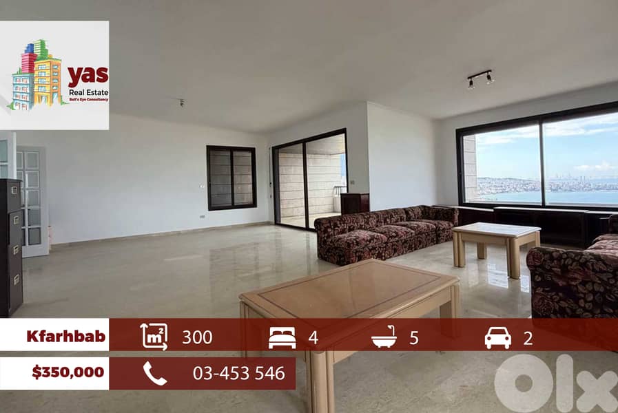 Kfarhbab 300m2 | Panoramic Sea View | Luxury Flat | Calm Area | EH/IV 0