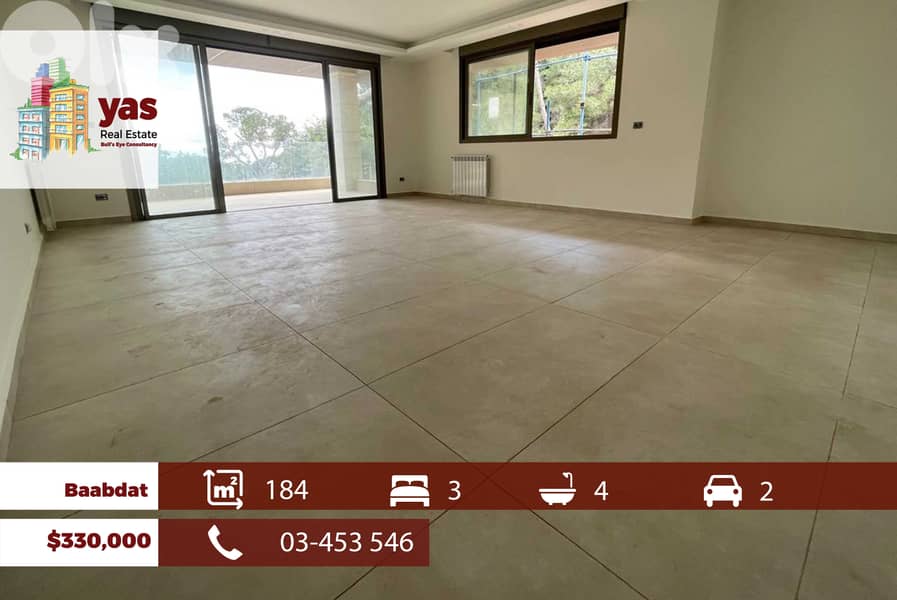 Baabdat 184m2 | Mountain View | Luxury | Quiet Street | TCH 0