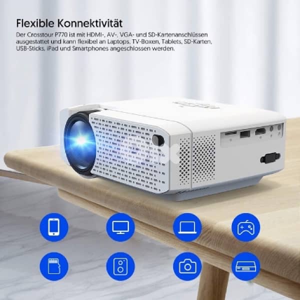 Crosstour P770 Mini Projector شاشة عرض 1