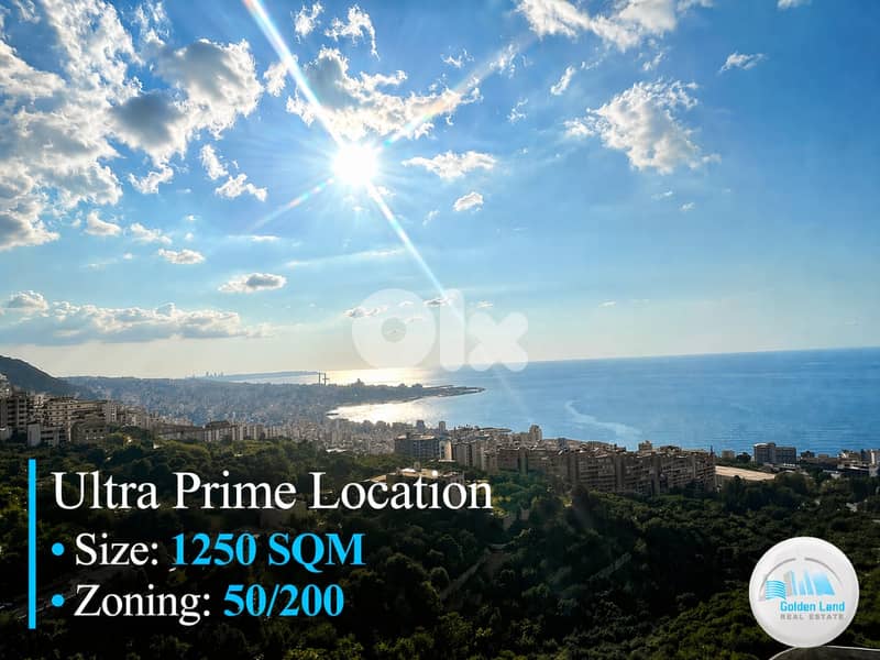 1250 SQM Land in Sahel Alma with a Breathtaking View 0