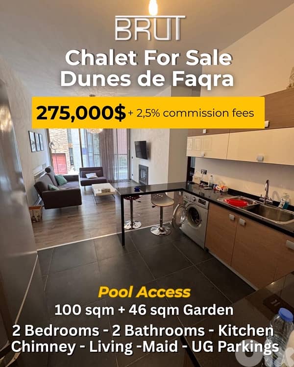 100 sqm +56 sqm Chalet for sale in Dunes De Faqra Kfardebian 0