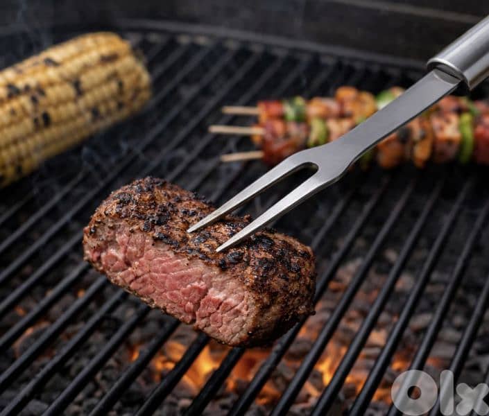 GRILL MEISTER Premium Stainless Steel BBQ Tool Set Outdoor Gear. 2
