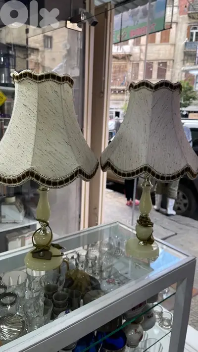 Vintage alabaster Table Lamps