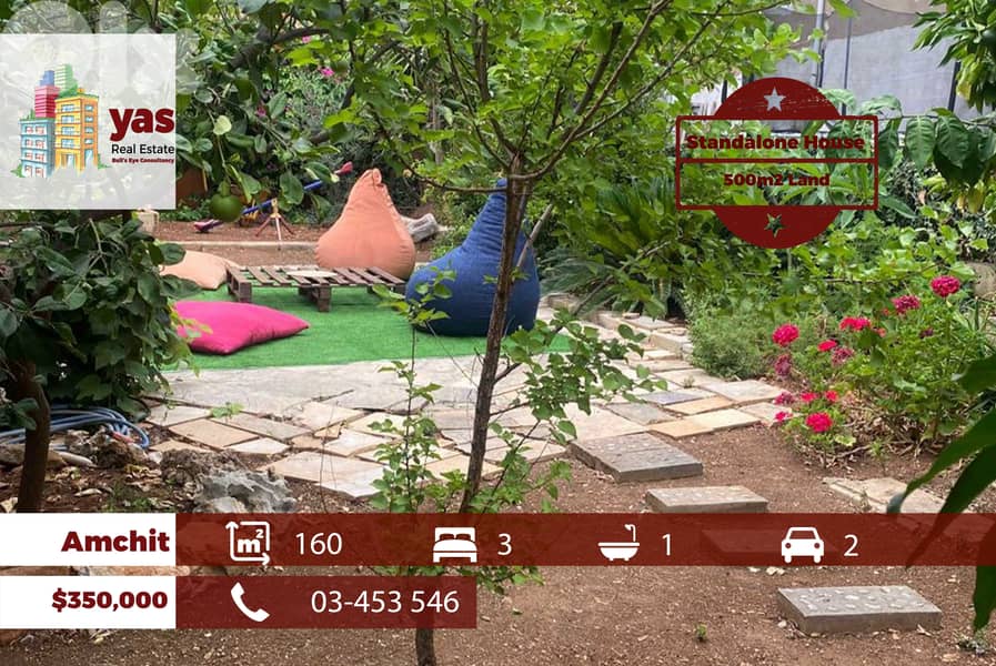 Amchit 160m2 | 500m2 Land | Furnished | Standalone House | MCH 0