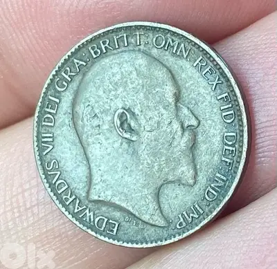 عملة قديمة ربع بنس بريطاني سنة ١٩٠٩ الملك ادوارد السابع