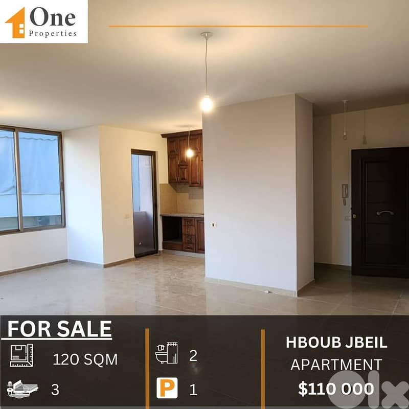 APARTMENT FOR SALE IN HBOUB JBEIL 0
