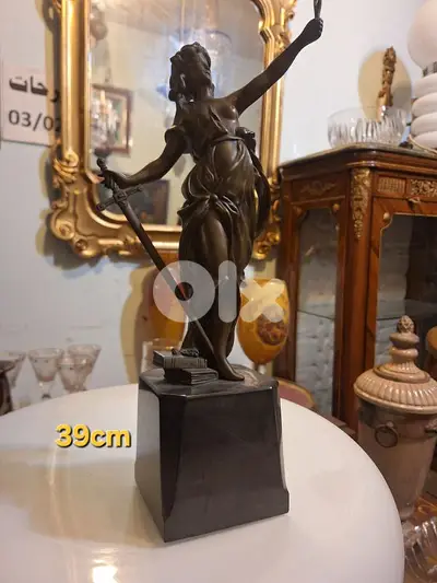 french After Alois Mayer Bronze Themis Goddess of Justice