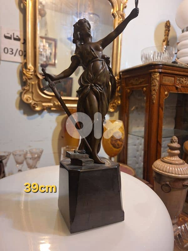french After Alois Mayer Bronze Themis Goddess of Justice 0