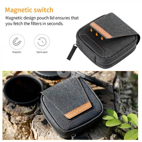 K&F Concept Camera 4 Pocket Lens Filter Pouch Case - KF13.117 2