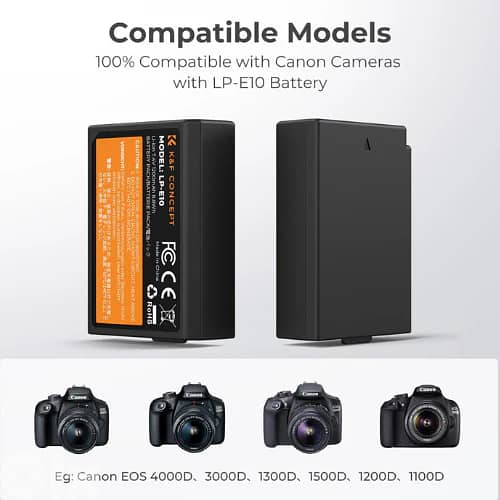 K&F CANON LP-E10 BATTERY DUAL CHARGER-KF28.0028 5