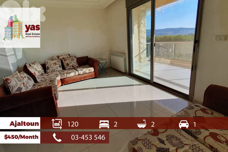 Ajaltoun 120m2 | Rent | Partly Furnished | Mountain View |  KH 0