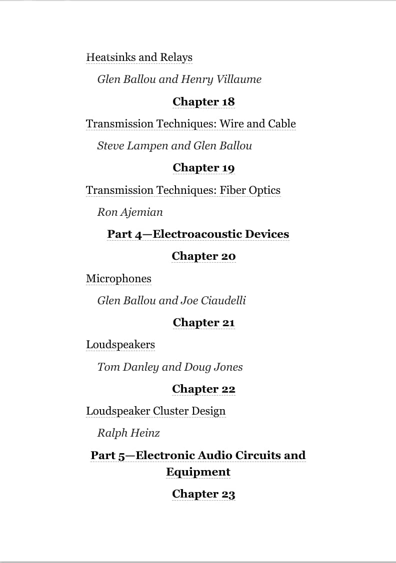 Handbook for Sound Engineers 5th Edition by Glen Ballou (eBook) 7