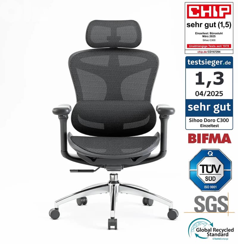 Sihoo C300 Ergonomic Office Chair with Advanced Back Support 1