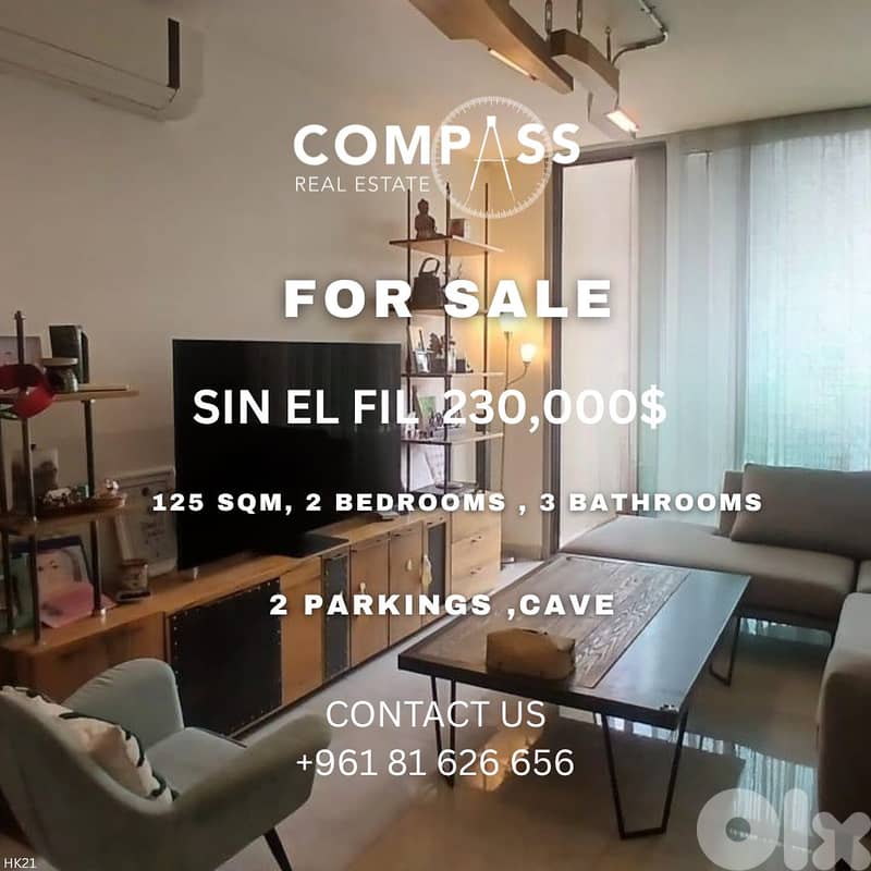Catchy Apartment for sale Saloumi sin el fill FULLY FURNISHED 0