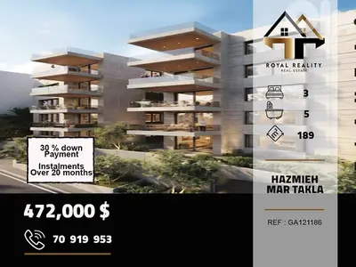 under construction apartments for sale in mar takla Hazmiyeh